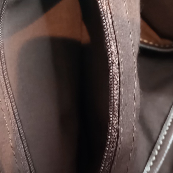 Sears- All Leather Shoulder Bag -Y2K/Bohemian/Minimalist- Brown - Picture 13 of 15